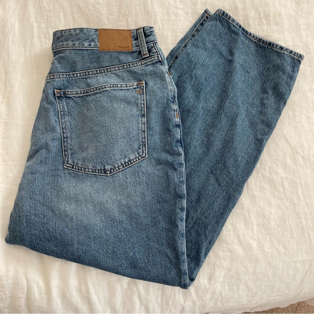 NWT Madewell Curvy Baggy Straight Jeans in medium wash, size 32